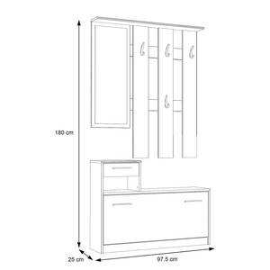 Ensemble d’entrée compact Varbla A Noir / Blanc