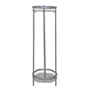 Jardinière sur pieds Rouse Hill Verre transparent - Argenté - Hauteur : 86 cm