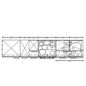 Küchenzeile High-Line Easytouch Kombi A Dunkelgrün - Breite: 270 cm - Ausrichtung links - Ohne Elektrogeräte