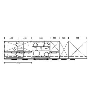 Küchenzeile High-Line Easytouch Kombi A Dunkelgrün - Breite: 270 cm - Ausrichtung rechts - Mit Elektrogeräten