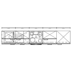 Küchenzeile High-Line Easytouch Kombi C Dunkelgrün - Breite: 300 cm - Ausrichtung rechts - Ohne Elektrogeräte