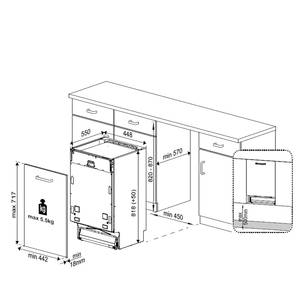 Küchenzeile High-Line Easytouch Kombi D Dunkelgrün - Breite: 330 cm - Ausrichtung links - Mit Elektrogeräten