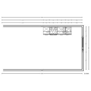 Küchenzeile High-Line Easytouch Kombi B Dunkelblau - Breite: 210 cm - Ausrichtung links - Ohne Elektrogeräte