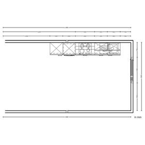 Küchenzeile High-Line Easytouch Kombi D Dunkelblau - Breite: 330 cm - Ausrichtung links - Ohne Elektrogeräte