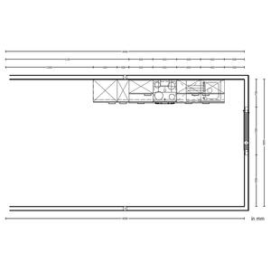 Küchenzeile High-Line Easytouch Kombi C Dunkelblau - Breite: 330 cm - Ausrichtung links - Ohne Elektrogeräte