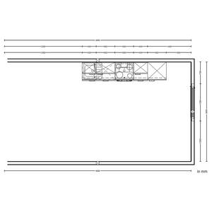 Küchenzeile High-Line Easytouch Kombi B Dunkelrot - Breite: 270 cm - Ausrichtung rechts - Ohne Elektrogeräte