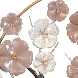 Wanddecoratie Sakura metaal - goudkleurig/bruin/rosé