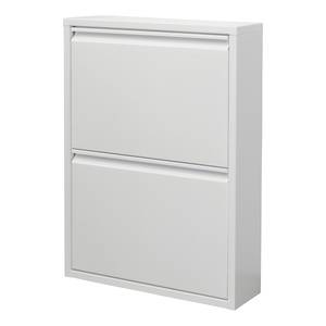 Schuhschrank Briscol Metall - Weiß - 50 x 71 cm