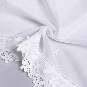 Bistrogordijn Nanja polyester - wit - 150 x 50 cm