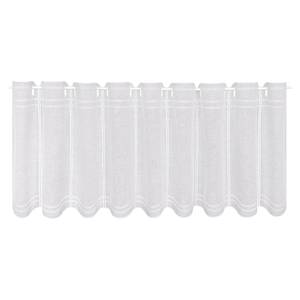 Rideau court Anika Polyester / Lin - Blanc - 145 x 45 cm