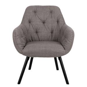 Fauteuil braun. Tissu mélangé / Fer - Gris / Noir