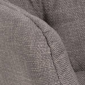 Loungefauteuil Woltu textielmix/ijzer - grijs/zwart