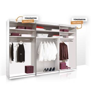 Schwebetürenschrank Sinfonie Plus Typ D Eiche Artisan Dekor - 280 x 222 cm - Classic - Grau