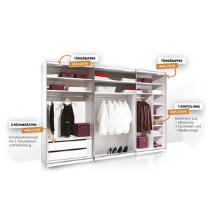 Schwebetürenschrank Sinfonie Plus Typ D Eiche Sonoma Dekor - 249 x 240 cm - Premium - Grau