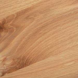 Bijzettafel Legga fineer van echt hout/rotan - knoestig eikenhout/beige