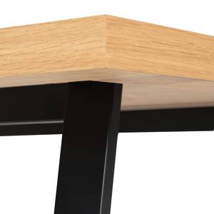 Eettafel Legga type A fineer van echt hout/metaal - Knoestige eikenhouten - Breedte: 160 cm