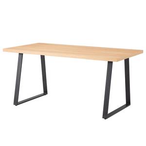 Eettafel Legga type A fineer van echt hout/metaal - Eik - Breedte: 160 cm