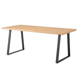 Eettafel Legga type A fineer van echt hout/metaal - Eik - Breedte: 180 cm