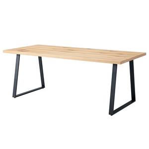 Eettafel Legga type A fineer van echt hout/metaal - Knoestige eikenhouten - Breedte: 200 cm