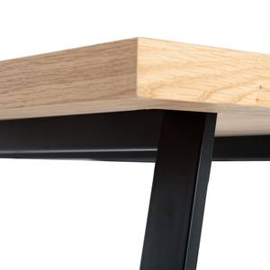 Eettafel Legga type A fineer van echt hout/metaal - Knoestige eikenhouten - Breedte: 200 cm