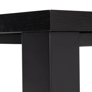 Eettafel Legga type B fineer van echt hout/metaal - Eikenhout zwart - Breedte: 160 cm