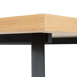 Tavolo da pranzo Legga C Impiallacciato in vero legno / Metallo - Rovere / Nero - Larghezza: 200 cm