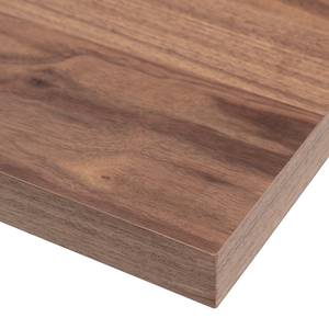 Eettafel Legga type D fineer van echt hout/metaal - Walnoothouten - Breedte: 180 cm