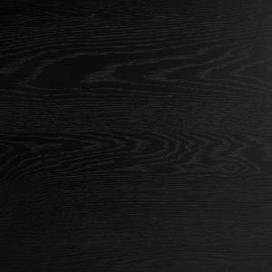 Eettafel Legga type E fineer van echt hout/metaal - zwart eikenhout/zwart - Breedte: 200 cm