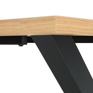 Eettafel Legga type D fineer van echt hout/metaal - Eik - Breedte: 160 cm