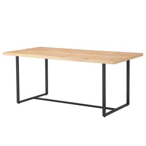 Tavolo da pranzo Legga F Impiallacciatura in vero legno / Metallo - Rovere / Nero - Larghezza: 180 cm
