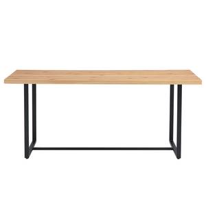 Tavolo da pranzo Legga F Impiallacciatura in vero legno / Metallo - Rovere / Nero - Larghezza: 180 cm