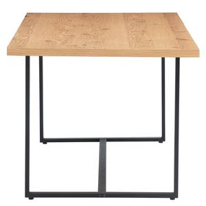 Tavolo da pranzo Legga F Impiallacciatura in vero legno / Metallo - Rovere / Nero - Larghezza: 180 cm