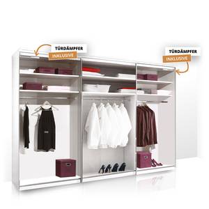 Schwebetürenschrank Sinfonie Plus Typ A Eiche Artisan Dekor - 249 x 222 cm - Classic - Silber