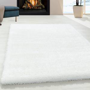 Tappeto a pelo lungo Asilah Poliestere - Bianco neve - 160 x 230 cm - Bianco neve - 160 x 230 cm