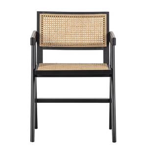 Sedia per sala da pranzo Tlipleff Rattan - Nero - Nero