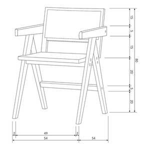 Sedia per sala da pranzo Tlipleff Rattan - Nero - Nero