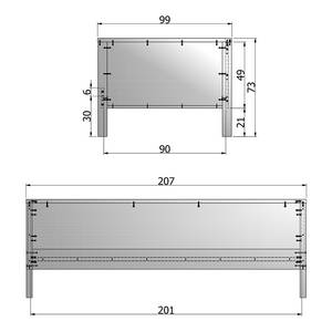 Houten bed Melholt massief grenenhout - smaragdgroen - 90 x 200 cm - Smaragdgroen