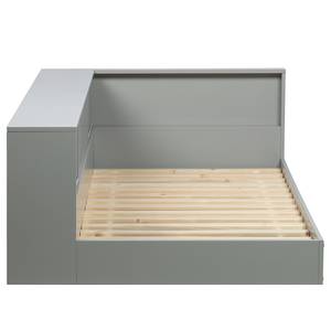 Houten bed Terpet massief grenenhout - lichtgrijs- 90 x 200 cm - Lichtgrijs