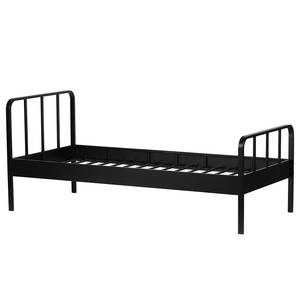 Einzelbett Agersted Stahl - Schwarz - 90 x 200 cm - Schwarz