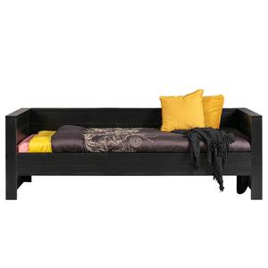 Banquette Mastrup Pin massif - Noir - 90 x 200 cm - Noir