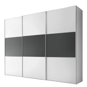 Armoire à portes coulissantes Includo B Blanc / Graphite - 249 x 222 cm - Premium