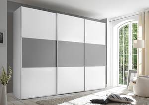 Schwebetürenschrank Includo Typ B Weiß / Silbergrau - 280 x 222 cm - Premium