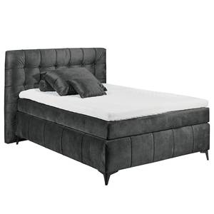 Boxspringbett Cellere Microfaser Salvo: Anthrazit - 140 x 200cm