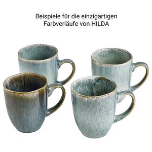 Geschirr-Set HILDA 16-teilig Steinzeug - Dunkelblau