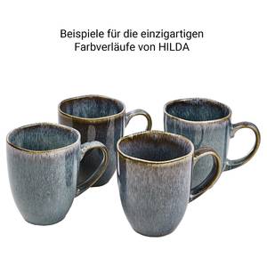 Tasse HILDA 4er-Set Steinzeug - Dunkelblau