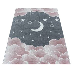 Tappeto per cameretta Luna e stelle Polipropilene - Rosa - 140 x 200 cm - Rosa - 140 x 200 cm