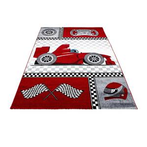 Tapis de chambre d’enfant Course auto Polypropylène - Rouge - 120 x 170 cm - Rouge - 120 x 170 cm