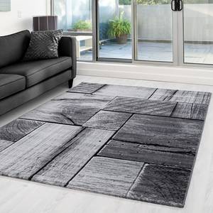 Laagpolig vloerkleed Braga polypropeen - zwart - 80 x 150 cm - 80 x 150 cm