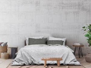 Copripiumino e federa Franela Cotone - Grigio chiaro - Color grigio pallido - 220 x 240 cm