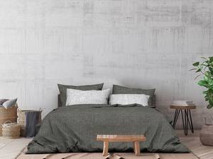 Parure de lit en flanelle Franela Coton - Gris foncé - Gris foncé - 220 x 240 cm